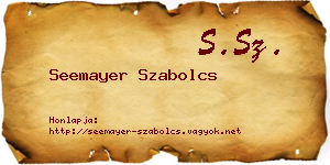 Seemayer Szabolcs névjegykártya